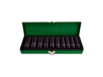 Набор головок ударн.  1/2" глубокие 10 пр. метал. кейс TOPTUL