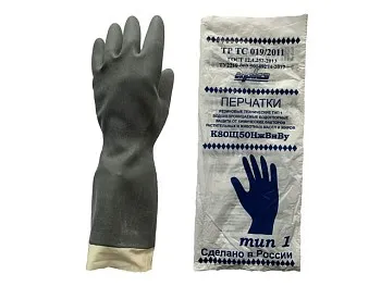 Перчатки КЩС тип 1 размер № 2 К80 Щ50 индив. уп.