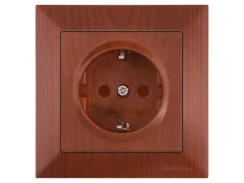 Розетка 1-ая (скрытая, с/з, шторки) вишня, DARIA, MUTLUSAN