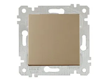 Выключатель 1-клав. двухполюсный (скрытый, без рамки, винт. зажим) золото, RITA, MUTLUSAN