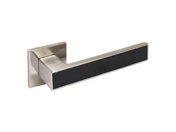 Ручка дверная АЛЛЮР АРТ "ЛАНА" SN/BL (86815) мат.никель/черный ЗАЩИТ.ПЛЕНКА