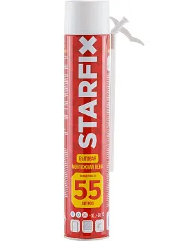 Пена монтажная бытовая всесезонная STARFIX Foam 55 (750мл)