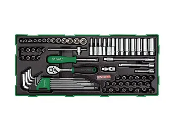 Набор-сет головок с принадлежностями 72предм. TOPTU