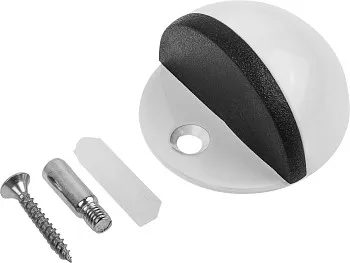 Упор дверной d-45мм круглый белый STARFIX