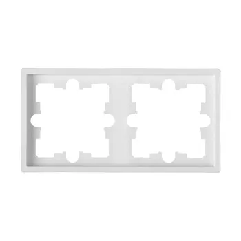 Рамка 2-местная белая, Carre, BYLECTRICA