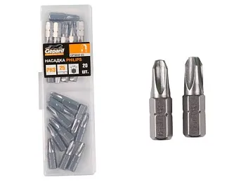 Насадка крестообразная PH3 25мм 20шт GEPARD (GP3602-25)