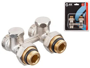 Клапан прямой вентильный 3/4" нар. для радиатора (мультифлекс), AV Engineering (инд. упак.)