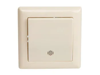 Выключатель 1-клав. (c подсветкой, скрытый, пруж. зажим) кремовый, DARIA, MUTLUSAN