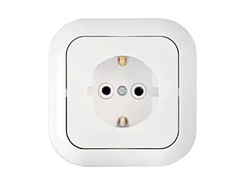 Розетка 1-ая (скрытая, с/з) белая, Гармония, Bylectrica