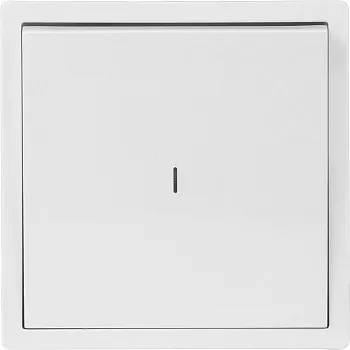 Выключатель 1 клав. (cкрытый, 10А) со световой индикацией, белый, Carre, BYLECTRICA