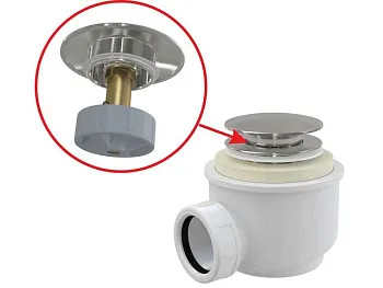 Сифон для душевого поддона CLICK/CLACK, металл, Alcaplast