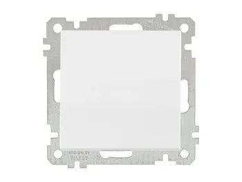 Выключатель 1-клав. двухполюсный (скрытый, винт. зажим) белый, ELITRA, MUTLUSAN