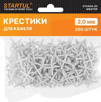 Крестики д/кафеля 2,0мм 200шт STARTUL MASTER (ST4404-20)