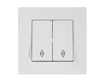 Выключатель проходной 2-клав. (скрытый, винт. зажим) белый, RITA, MUTLUSAN