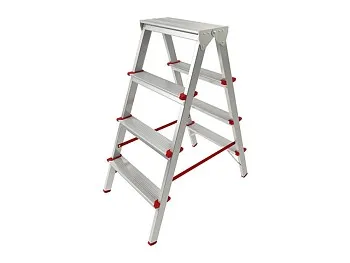 Лестница-стремянка алюм. двухсторонняя 94 см 4 ступ. 3,2кг PRO STARTUL (ST9941-04)