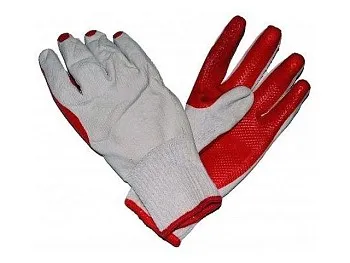 Перчатки х/б, латексное покрытие (усиленные), 10 р-р (мин. риски)