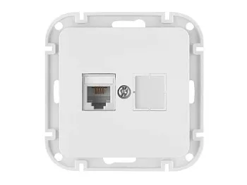 Розетка 1-ая телефонная (скрытая) белая, Astrum, BYLECTRICA