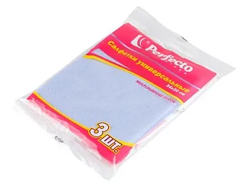 Салфетки универсальные, 3 шт., 30х34 см, вискоза, PERFECTO LINEA