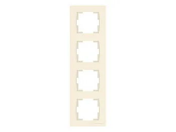 Рамка 4-ая вертикальная кремовая, RITA, MUTLUSAN