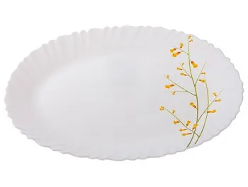 Блюдо стеклокерамическое, 320 мм, овальное, серия Лимонник, DIVA LA OPALA