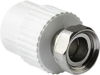 Муфта ПП с накидной гайкой 25х1" бел. РТП