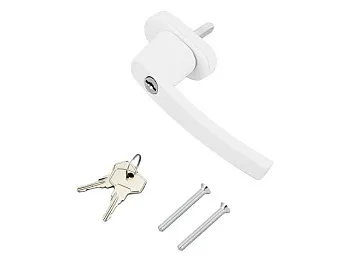 Ручка с ключом+кнопка для пластиковых окон  SWH 37.1(02) 9016 Белая (WH008) ЛДМ