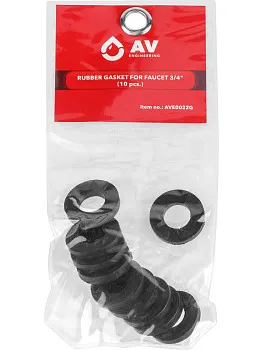 Прокладка резиновая для смесителя 3/4", (10 шт. инд. упак.), AV Engineering