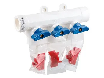 Коллектор с шар. краном универс. PPR 25х20/3, РТП