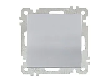Выключатель 1-клав. двухполюсный (скрытый, винт. зажим) серебро, ELITRA, MUTLUSAN