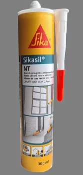 Герметик силиконовый санитарный Sikasil NT (нейтральный), прозрачный, 300 мл