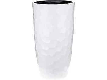 Кашпо МОЗАИКА D340мм H630мм со вставкой (белый) IDEA