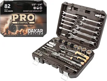 Набор головок и ключей 82пр. 1/4",1/2" PRO STARTUL DAKAR (PRO-082DK)