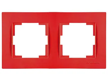 Рамка 2-ая горизонтальная красная, RITA, MUTLUSAN