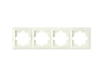 Рамка 4-местная бежевая, Стиль, BYLECTRICA