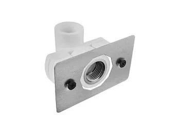 Колено ПП комб. с планкой под ГК, вн. 20х1/2", бел. РТП