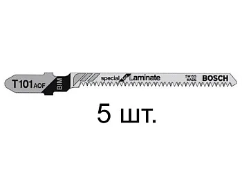Пилка лобз. по дереву/ламинату T101AOF (5 шт.) BOSCH