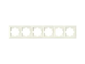 Рамка 6-местная бежевая, Стиль, BYLECTRICA