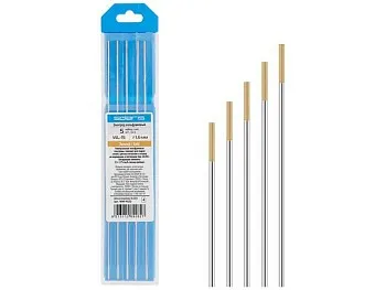 Электрод вольфрамовый золотой WL-15, Ф 1,6 мм (набор 5 шт) SOLARIS