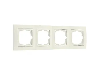 Рамка 4-местная бежевая, Уют, BYLECTRICA
