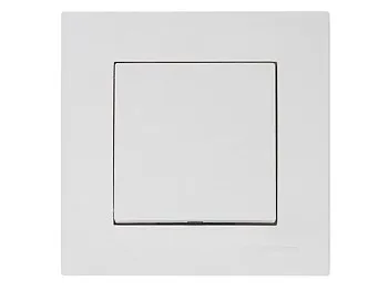 Выключатель двухполюсный (скрытый, пруж. зажим) белый, RITA, MUTLUSAN