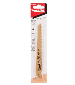 Пилка сабельная для дерева 150x1.2 мм, 6TPI, 2 шт  MAKITA