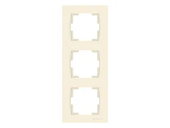 Рамка 3-ая вертикальная кремовая, RITA, MUTLUSAN