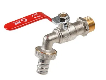 Кран водоразборный 1/2" нар. настенный со штуцером, AV Engineering