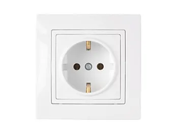 Розетка 1-ая (скрытая, с/з) белая, Уют, Bylectrica