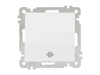 Выключатель 1-клав. (с подсветкой, скрытый, винт. зажим) белый, ELITRA, MUTLUSAN