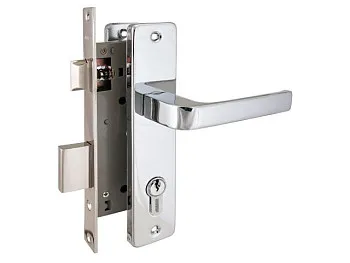 Замок врезной с/руч  АЛЛЮР 126/1 CP хром