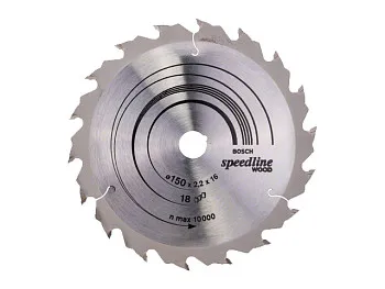 Диск пильный 150х16 мм 18 зуб. по дереву SPEEDLINE WOOD BOSCH
