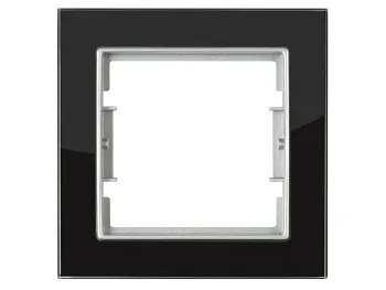 Рамка 1-ая черное стекло ELITRA, MUTLUSAN