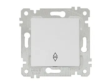 Выключатель проходной 1-клав. (скрытый, без рамки, винт. зажим) белый, RITA, MUTLUSAN