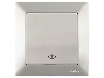 Выключатель промежуточный многопозиционный (скрытый, пруж. зажим) титан, DARIA, MUTLUSAN